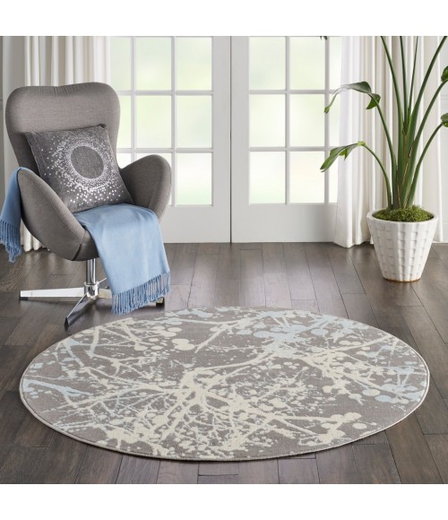 Nourison Jubilant Round Area Rug JUB12-Grey