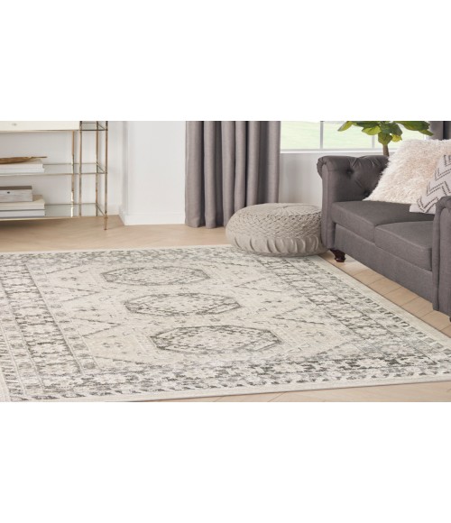 Nourison Serenity Home Ivory Grey SRH01 3 ft. 11 in. X 5 ft. 11 in. Rectangle Rug
