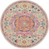Nourison Home Passion PSN25 Ivory Pink 8 ft. Round Area Rug