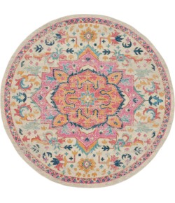 Nourison Passion - Psn25 Ivory Pink Area Rug 8 ft. X Round