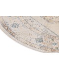 Nourison Astra Machine Washable Ivory Blue ASW13 5 ft. 3 in. Round Rug