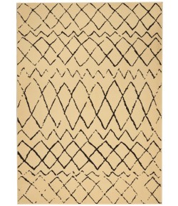 Nourison Home Grafix GRF04 Cream Black 5 ft. 3 in. X 7 ft. 3 in. Area Rug