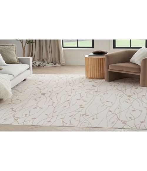 Nourison Grafix Ivory Beige GRF15 5 ft. 3 in. X 7 ft. 3 in. Rectangle Rug