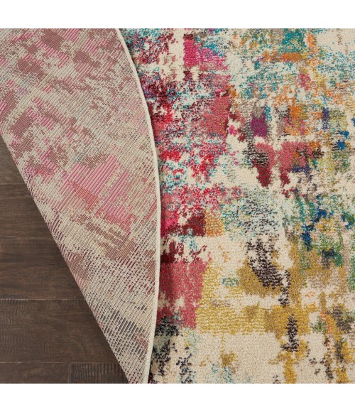 Nourison Celestial Round Area Rug CES13-Pink/Multicolor