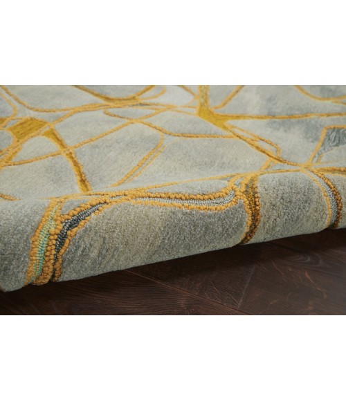 Nourison Symmetry Area Rug SMM05-Grey/Yellow