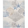 Nourison Seaside Ivory Grey Blue SDS04 8 ft. X 10 ft. Rect. Rug