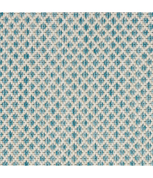 Nourison Courtyard Area Rug COU01 Ivory Aqua 2' x 3'