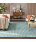Nourison Reversible Indoor Outdoor Aqua RVB01 10 ft. X 14 ft. Rect. Rug