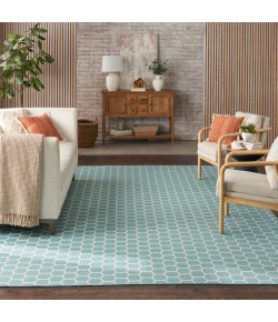 Nourison Reversible Indoor Outdoor Aqua RVB01 10 ft. X 14 ft. Rect. Rug