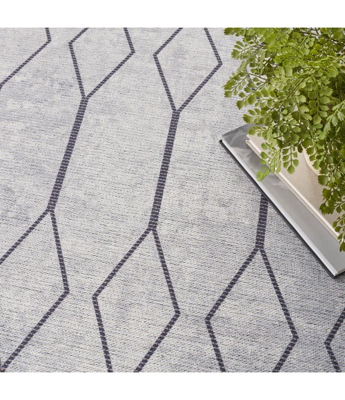 Nicole Curtis Machine Washable Series 1 Area Rug SR107 Ivory/Grey