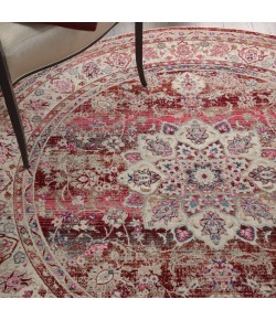 Nourison Vintage Kashan - Vka01 Red Area Rug 6 ft. X Round