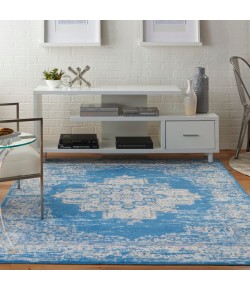Nourison Grafix - Grf14 Blue Area Rug 6 ft. X 9 ft. Rectangle