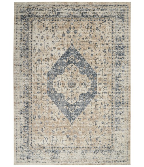 kathy ireland Home Malta Area Rug MAI11-Ivory/Blue