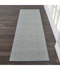 Nourison Jubilant Runner Area Rug JUB06-Ivory/Light Blue