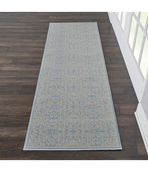 Nourison Jubilant Runner Area Rug JUB06-Ivory/Light Blue