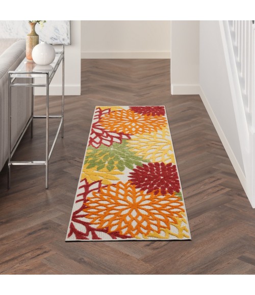 Nourison Aloha Area Rug ALH05-Red Multi Colored