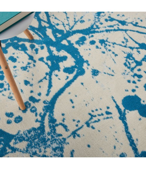 Nourison Jubilant Area Rug JUB12-Ivory/Blue