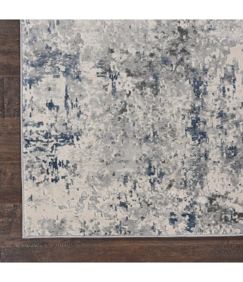 Nourison Rustic Textures Area Rug RUS07-Ivory/Grey-blue