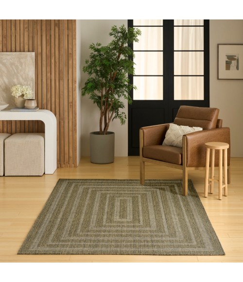 Nourison Tulum Olive TLM04 5 ft. 3 in. X 7 ft. Rect. Rug
