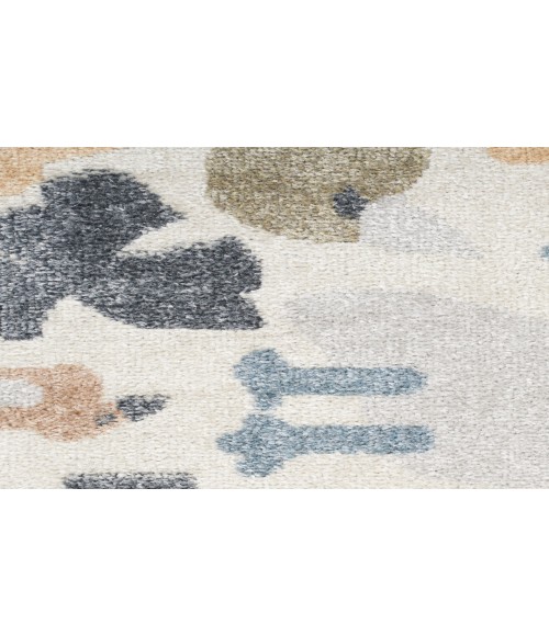 Nourison Astra Machine Washable Ivory ASW01 7 ft. 10 in. Round Rug