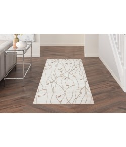 Nourison Grafix Ivory Beige GRF15 2 ft. 3 in. X 7 ft. 6 in. Rectangle Rug