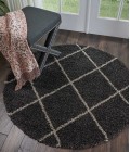Nourison Brisbane Round Area Rug BRI03-Charcoal