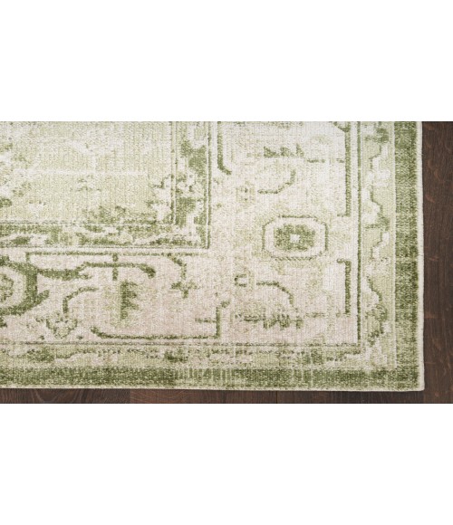 Nourison Astra Machine Washable Ivory Green ASW11 6 ft. 7 in. X 9 ft. Rectangle Rug