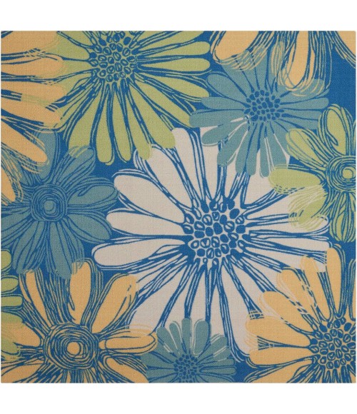 Nourison HOME & GARDEN Area Rug Nourison Home & Garden Square Area Rug RS022-Blue