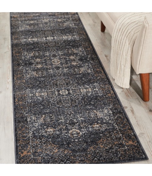 kathy ireland Home Malta Runner Area Rug MAI01-Navy