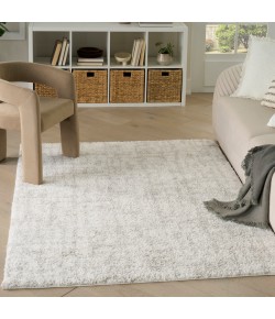 Nourison Home Modern Shag Ivory Grey MMD06 5 ft. 3 in. X 7 ft. Rectangle Rug