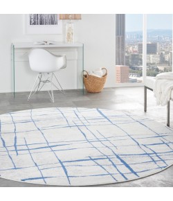 Nourison Whimsicle - Whs09 Ivory Blue Area Rug 8 ft. X Round