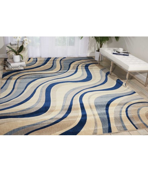 Nourison Somerset Area Rug ST81-Ivory/Blue