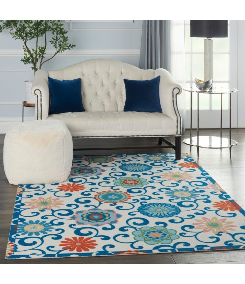 Nourison SUN N' SHADE Area Rug Waverly Sun N' Shade Area Rug SND84-Ivory/Multi