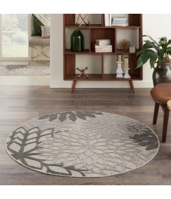 Nourison Aloha - Alh05 Silver Grey Area Rug 4 ft. X Round