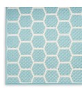 Nourison Reversible Indoor Outdoor Aqua RVB01 2 ft. 2 in. X 12 ft. Rect. Rug