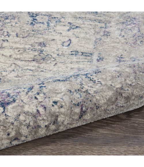 Royal Terrace Area Rug Kathy Ireland Royal Terrace Area Rug KI44 Beige Blue 5'3" x 7'3"