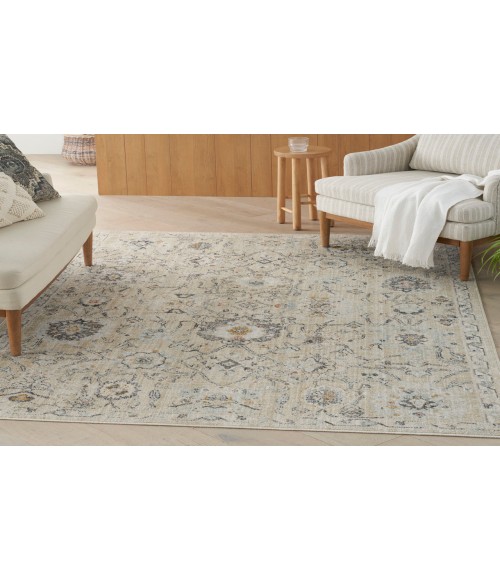 Nourison Oushak Home Cream OUS01 5 ft. 5 in. X 7 ft. 3 in. Rectangle Rug
