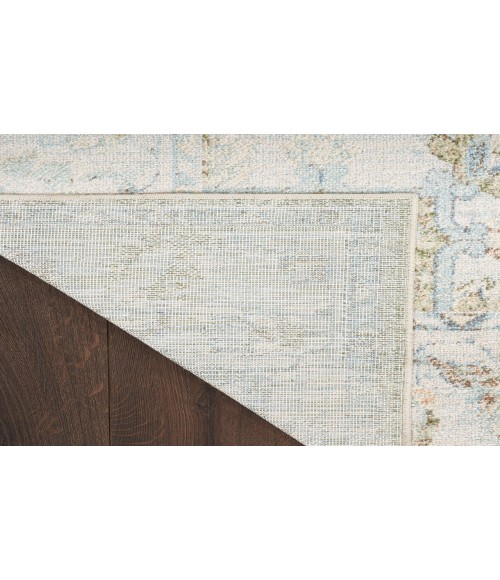 Nourison Astra Machine Washable Blue Green ASW12 7 ft. 10 in. X 10 ft. Rectangle Rug