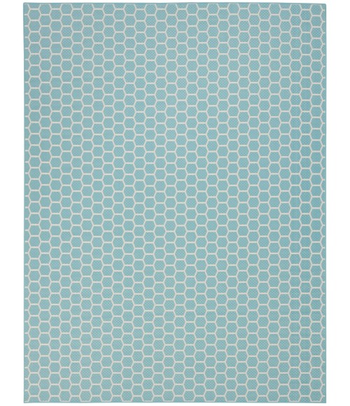 Nourison Reversible Indoor Outdoor Aqua RVB01 10 ft. X 14 ft. Rect. Rug