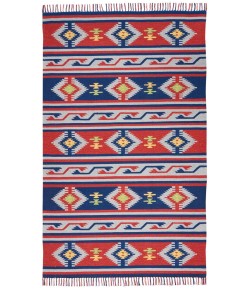 Nourison Baja - Baj03 Blue Red Area Rug 5 ft. X 7 ft. Rectangle
