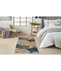 Nourison Aloha Blue Green ALH05 2 ft. X 6 ft. Rectangle Rug