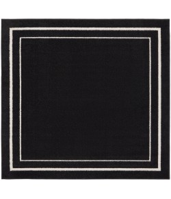 Nourison Essentials - Nre02 Black Ivory Area Rug 5 ft. X Square Square