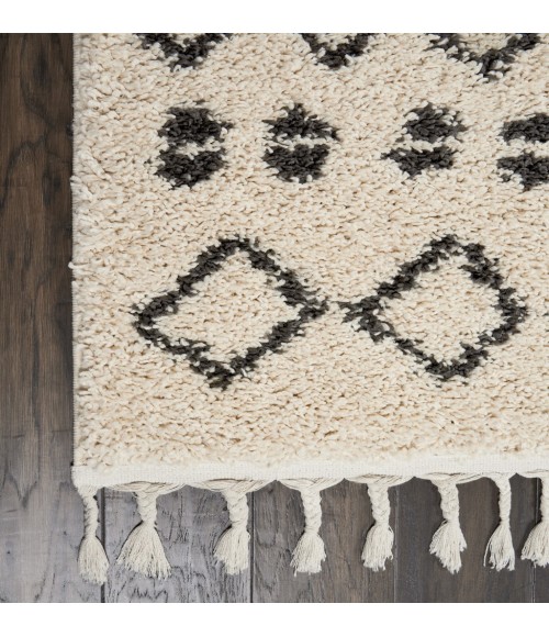 Nourison Moroccan Shag Area Rug MRS02-Cream