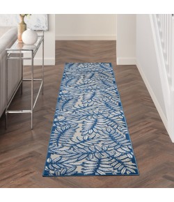 Nourison Aloha - Alh18 Ivory Navy Area Rug 2 ft. 3 X 10 ft. Rectangle