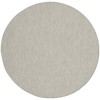 Nourison Positano - Pos01 Light Grey Area Rug 8 ft. X Round