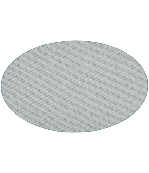 Nourison Courtyard Ivory Aqua COU01 6 ft. Round Rug