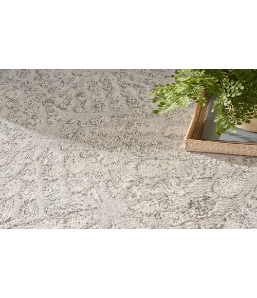 Nourison Ambiance Grey Silver AMI02 3 ft. 11 in. X 5 ft. 11 in. Rectangle Rug