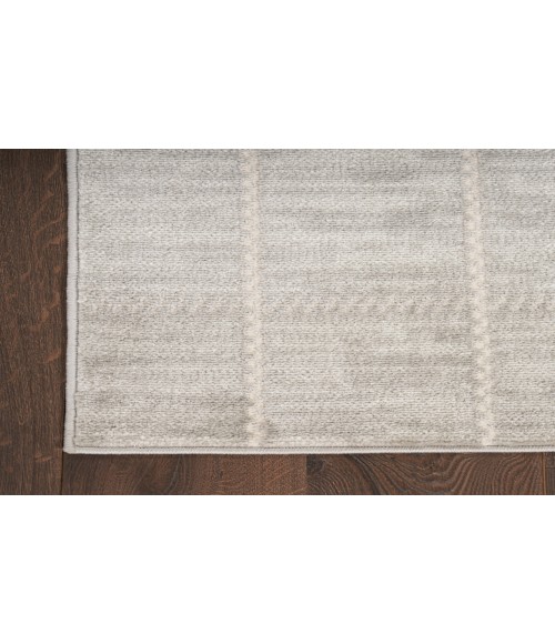 Nourison Serenity Home Light Grey SRH05 7 ft. 10 in. X 9 ft. 10 in. Rectangle Rug
