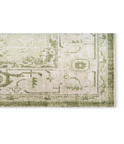 Nourison Astra Machine Washable Ivory Green ASW11 6 ft. 7 in. X 9 ft. Rectangle Rug