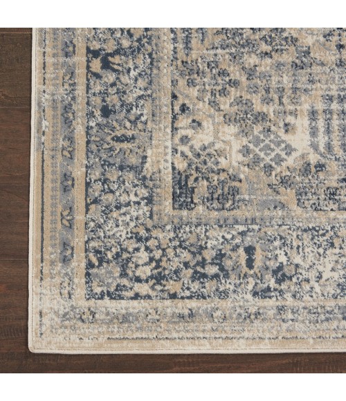 kathy ireland Home Malta Area Rug MAI12-Ivory/Blue